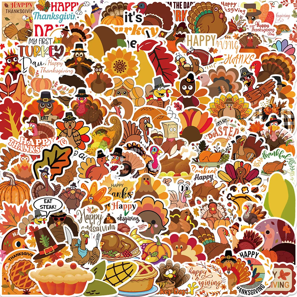 100 PCS Funny Laptop Phone Sketchbook Thanksgiving turkey Stickers for kids aesthetic Toy DIY Bicycle Waterproof stickers
100 PCS Funny Laptop Phone Sketchbook Thanksgiving turkey Stickers for kids aesthetic Toy DIY Bicycle Waterproof stickers