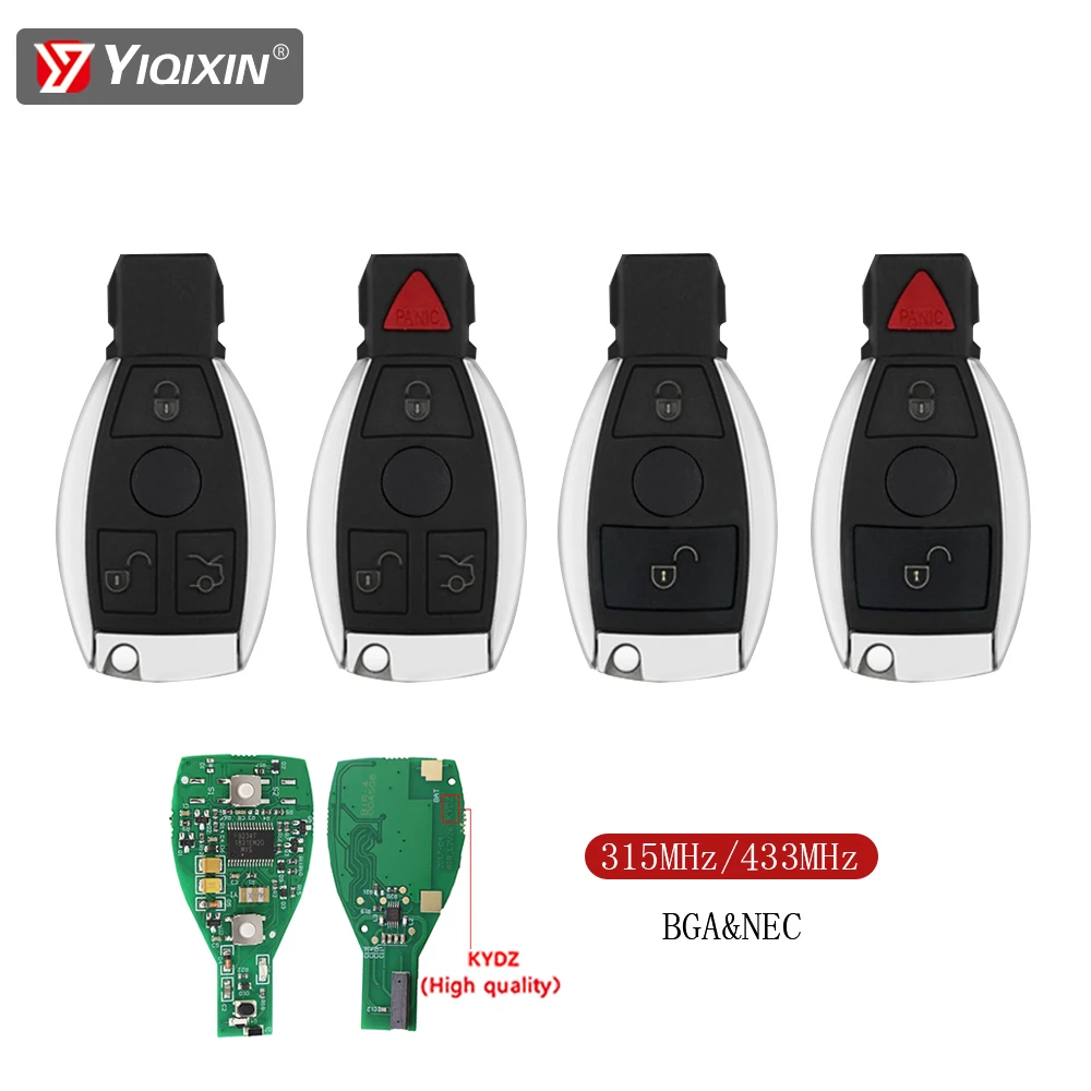 YIQIXIN 2/3/4 Button Smart Remote Car Key For Mercedes Benz Year 2000+ Supports Original C E S W203 W210 W221 NEC BGA 315/433MHz
YIQIXIN 2/3/4 Button Smart Remote Car Key For Mercedes Benz Year 2000+ Supports Original C E S W203 W210 W221 NEC BGA 315/433MHz