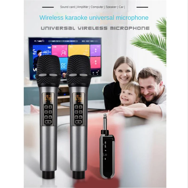 Wireless Microphone Professional Handheld 2 Channels UHF Mic Adjustable Band Reverberation for Stage Karaoke Party
Wireless Microphone Professional Handheld 2 Channels UHF Mic Adjustable Band Reverberation for Stage Karaoke Party