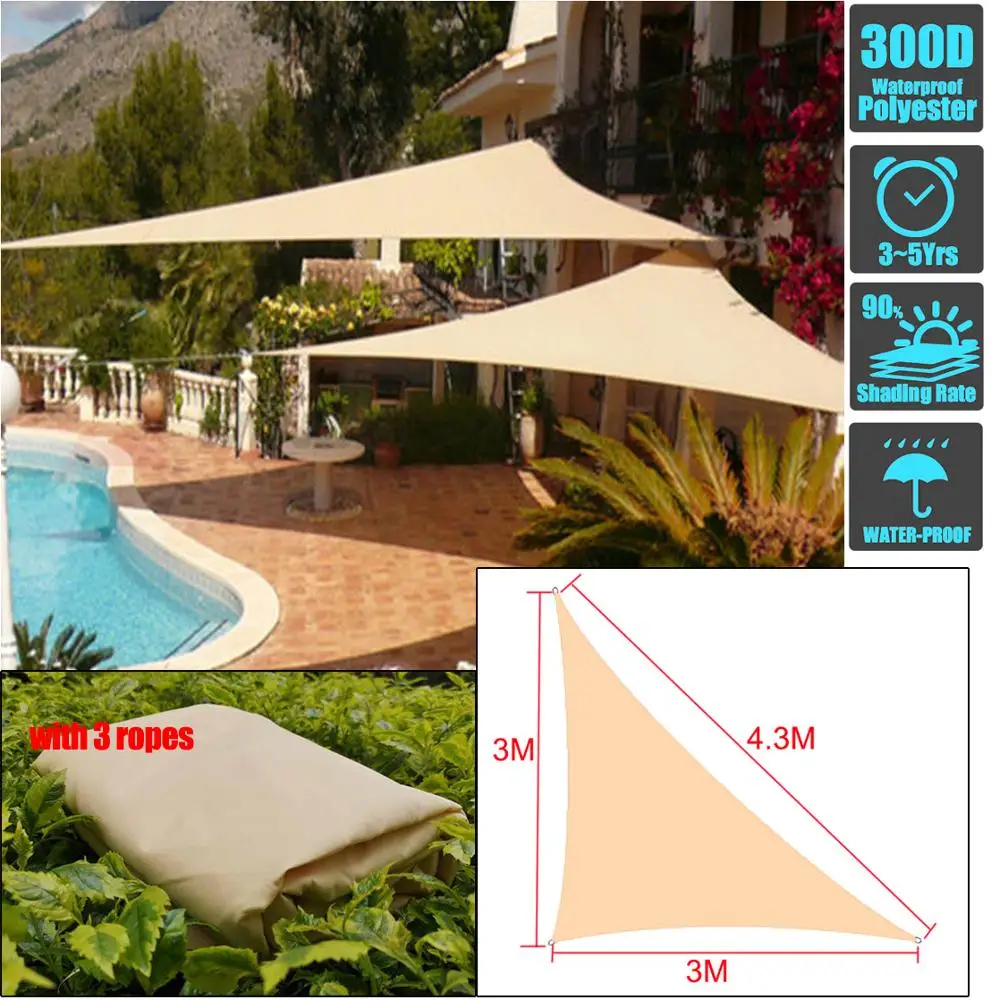 New Waterproof Sun Shelter Triangle Sunshade Protection Outdoor Cover Garden Patio Pool Shade Sail Awning Camping Sun Shade
New Waterproof Sun Shelter Triangle Sunshade Protection Outdoor Cover Garden Patio Pool Shade Sail Awning Camping Sun Shade