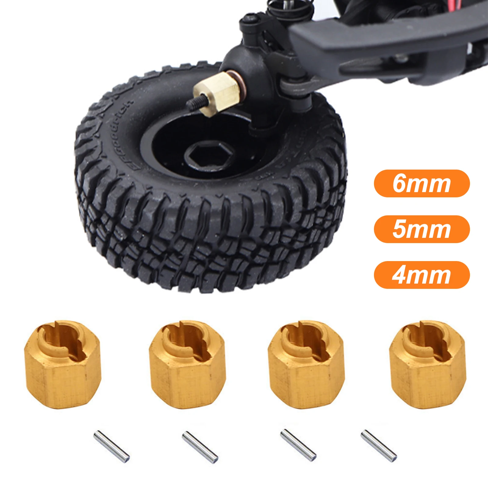 RCTOYFUN 4/5/6mm Brass Wheel Hex Hub Extenders Parts for 1/18 Traxxas TRX4-M RC Crawler
RCTOYFUN 4/5/6mm Brass Wheel Hex Hub Extenders Parts for 1/18 Traxxas TRX4-M RC Crawler