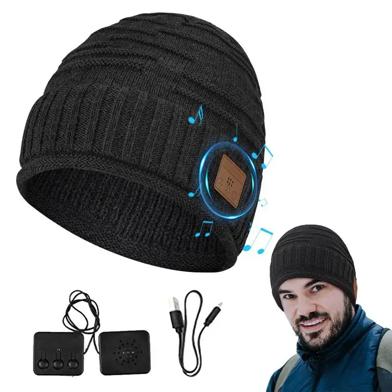 

Music Beanie Washable Winter Warm Blue Tooth Beanies Handsfree Outdoor Sports Music Earphones Hat For Woman Men Teenagers