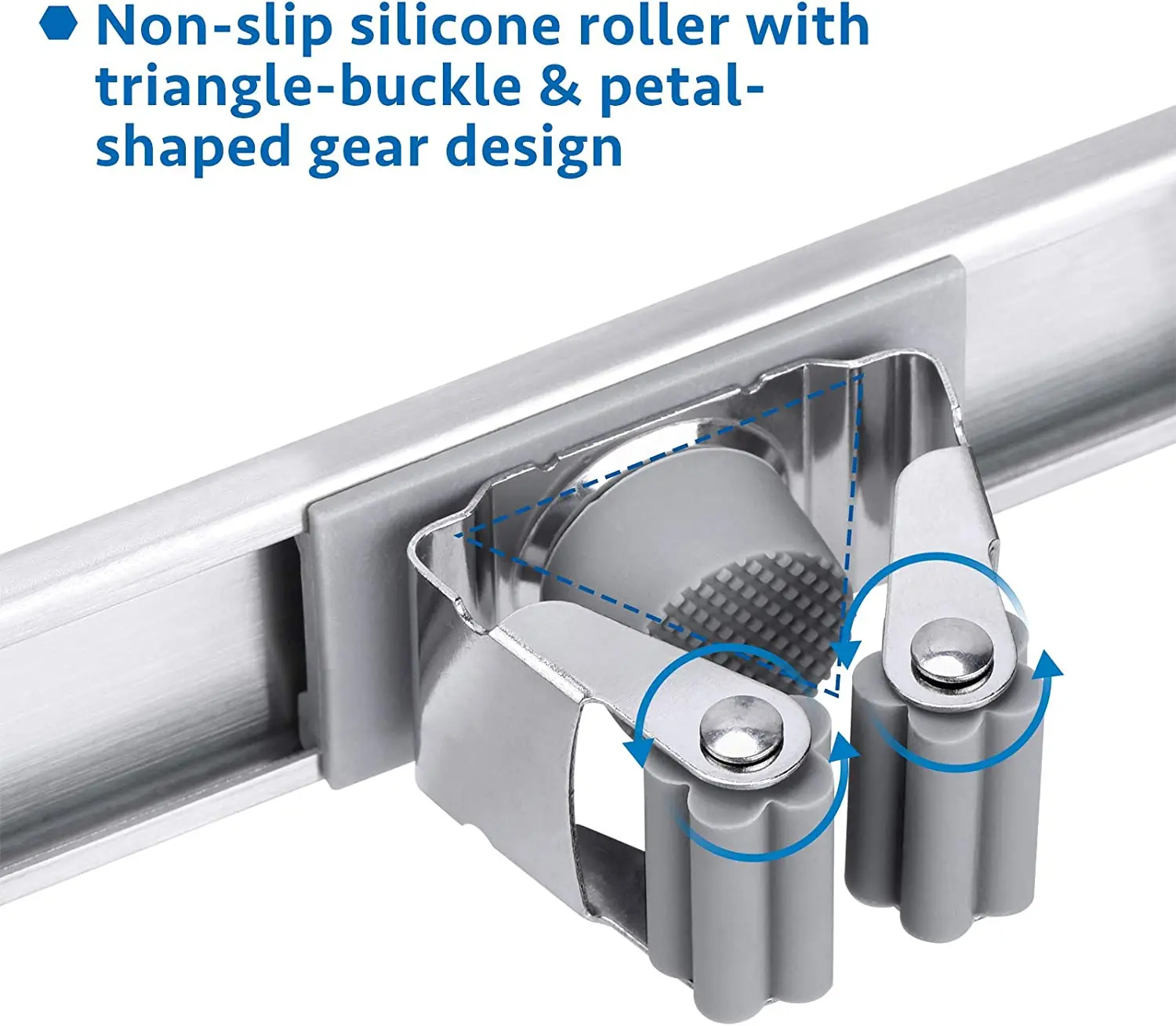 Broom Holder Wall Mount with Slidable 5 Racks and 6 Hooks - Stainless Steel Mop Organizer for Tool Organization and Storage 61cm
Broom Holder Wall Mount with Slidable 5 Racks and 6 Hooks - Stainless Steel Mop Organizer for Tool Organization and Storage 61cm