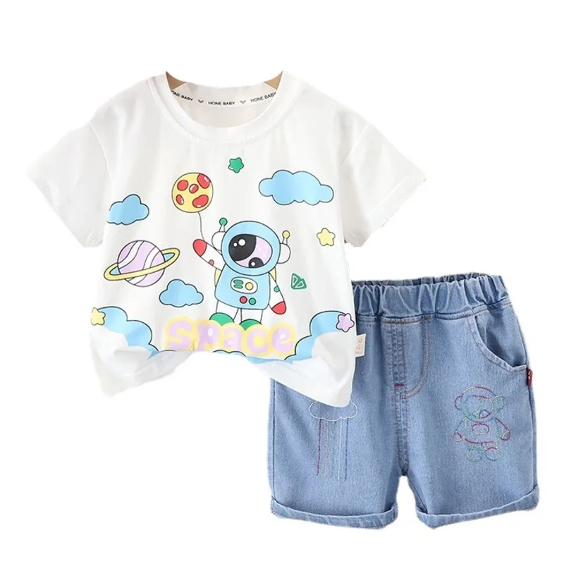 New Summer Baby Clothes Suit Children Boys Outfits Girls Casual Cartoon T-Shirt Shorts 2Pcs/Sets Toddler Costume Kids Tracksuits
New Summer Baby Clothes Suit Children Boys Outfits Girls Casual Cartoon T-Shirt Shorts 2Pcs/Sets Toddler Costume Kids Tracksuits