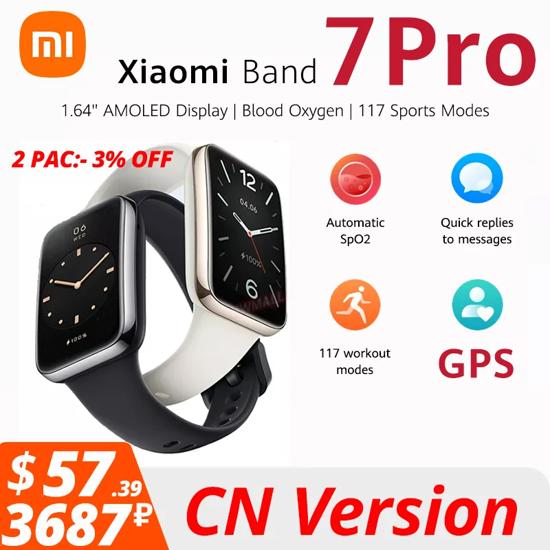 NEW Xiaomi Mi Band 7 Pro Smart Bracelet, Waterproof Fitness Tracker with Blood Oxygen Measurement Function, Bluetooth
NEW Xiaomi Mi Band 7 Pro Smart Bracelet, Waterproof Fitness Tracker with Blood Oxygen Measurement Function, Bluetooth