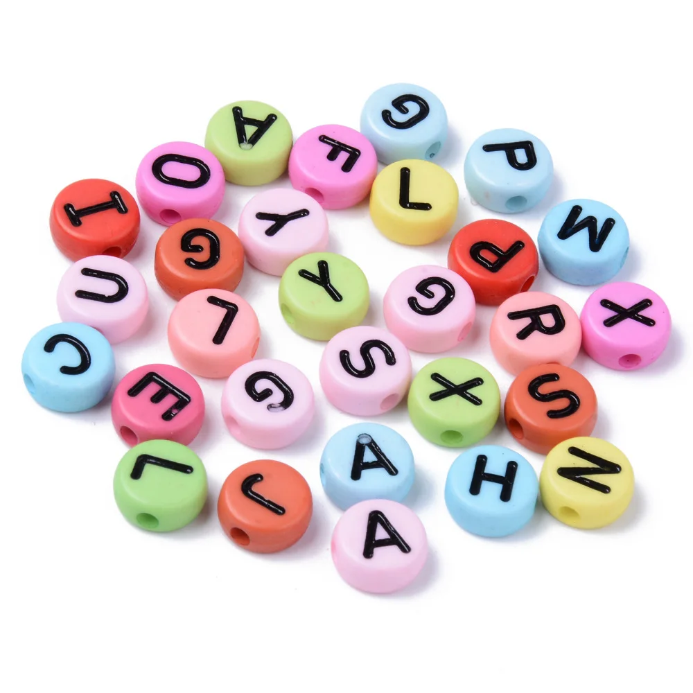 500g Opaque Acrylic Beads Horizontal Hole Flat Round with Black Random Letters Mixed Color 10x4.5mm Hole: 2mm about 1600pcs/500g
500g Opaque Acrylic Beads Horizontal Hole Flat Round with Black Random Letters Mixed Color 10x4.5mm Hole: 2mm about 1600pcs/500g