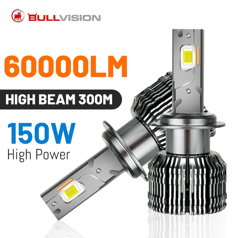 

Bullvision H4 LED Headlight 60000LM 150W Bi LED H7 H11 H8 H9 9005 HB3 9006 HB4 9012 HIR2 H16JP 5570 CSP Canbus No Error Fog Lamp