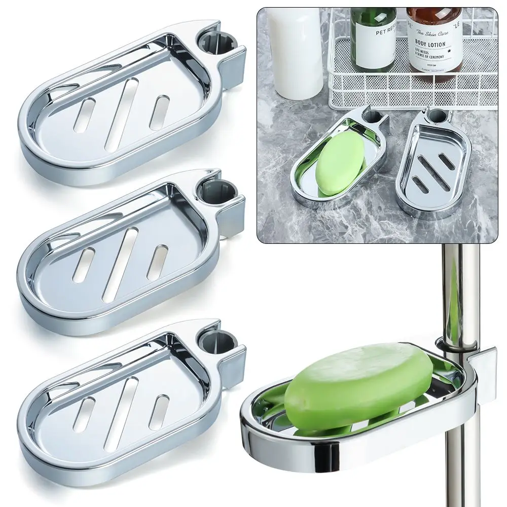 For 22 24 25 mm Bathroom Silver Home Soap Holder Soap Dishes Plates Adjustable Rail Slide 
For 22 24 25 mm Bathroom Silver Home Soap Holder Soap Dishes Plates Adjustable Rail Slide