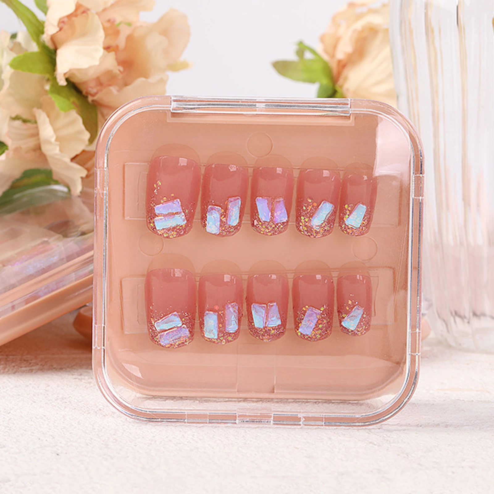 1Pcs False Nail Press On Wearing Gift Box High-end Transparent Square Flip Tool Packing Box For Fake Nails Finished Storage Tool
1Pcs False Nail Press On Wearing Gift Box High-end Transparent Square Flip Tool Packing Box For Fake Nails Finished Storage Tool