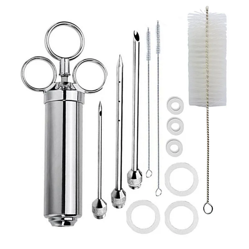 Stainless Steel Meat Marinade Injector Grill 2oz Marinade Seasoning Injection for Turkey Meat Seasoning Injectora Cooking Tool
Stainless Steel Meat Marinade Injector Grill 2oz Marinade Seasoning Injection for Turkey Meat Seasoning Injectora Cooking Tool