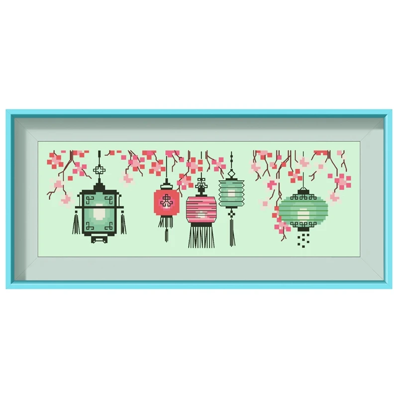 Plum and palace lantern cross stitch kits Dreampattern embroidery needlework sets 18ct 14ct 11ct light green cloth DIY handmade
Plum and palace lantern cross stitch kits Dreampattern embroidery needlework sets 18ct 14ct 11ct light green cloth DIY handmade