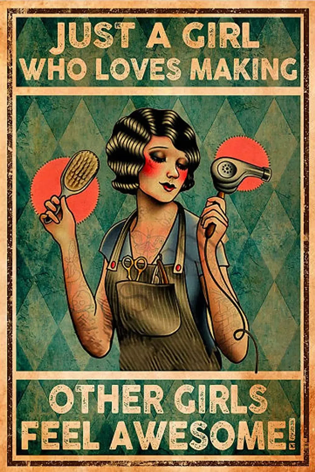 Metal Poster Anime Hairstylist Gift Salon Decor Print Hairdressing Beauty Salon Personalized Metal Signs for Garage 12x8
Metal Poster Anime Hairstylist Gift Salon Decor Print Hairdressing Beauty Salon Personalized Metal Signs for Garage 12x8