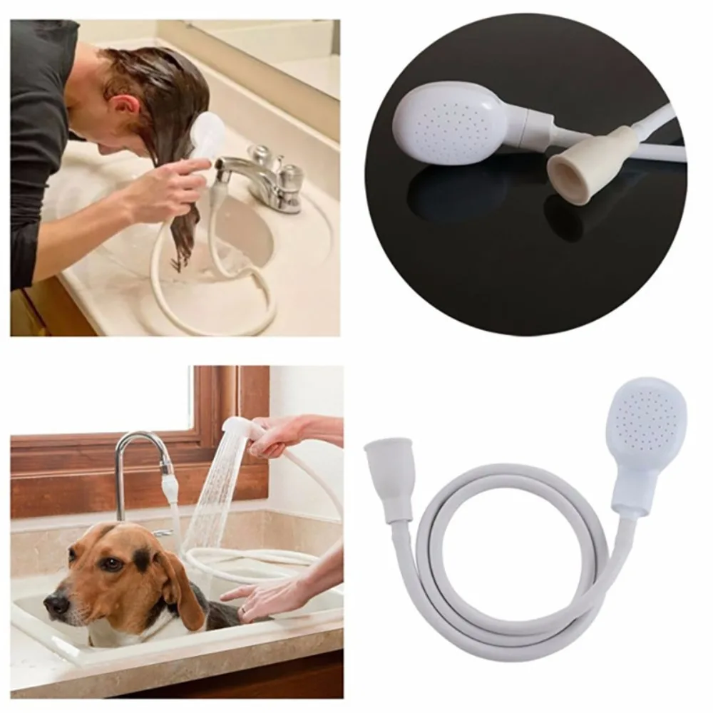 

Multi-functional Pet Shower Head Spray Drains Strainer Bath Hose Sink Washing Hair Flexible Tap Faucet Bath Heads