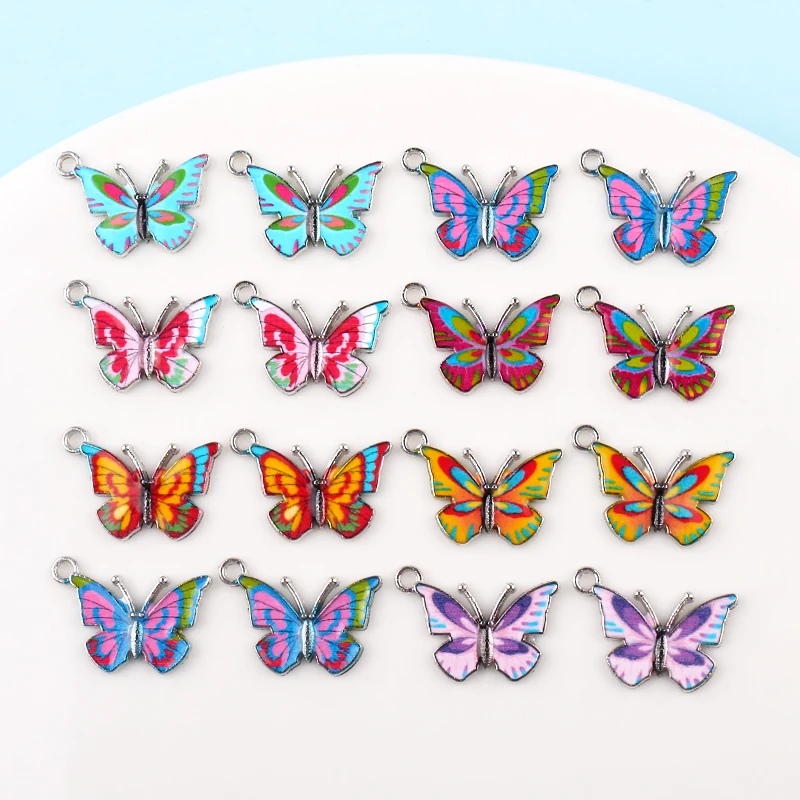 10Pcs Colorful Butterfly Animal Pendant Necklaces Earrings Charms for DIY Jewelry Making Handmade Metal Accessories Wholesale
10Pcs Colorful Butterfly Animal Pendant Necklaces Earrings Charms for DIY Jewelry Making Handmade Metal Accessories Wholesale