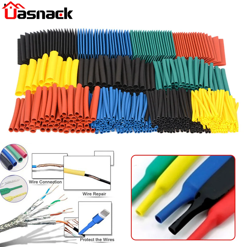 164/328/530Pcs Set Polyolefin Shrinking Assorted Heat Shrink Tube Wire Cable Insulated Sleeving Tubing Waterproof Pipe Sleeve
164/328/530Pcs Set Polyolefin Shrinking Assorted Heat Shrink Tube Wire Cable Insulated Sleeving Tubing Waterproof Pipe Sleeve