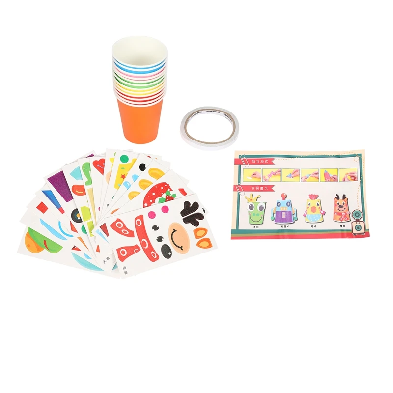 12Pcs Children 3D Diy Handmade Paper Cups Sticker Material Kit Whole Set Kids Kindergarten School Art Craft Educational Toys
12Pcs Children 3D Diy Handmade Paper Cups Sticker Material Kit Whole Set Kids Kindergarten School Art Craft Educational Toys