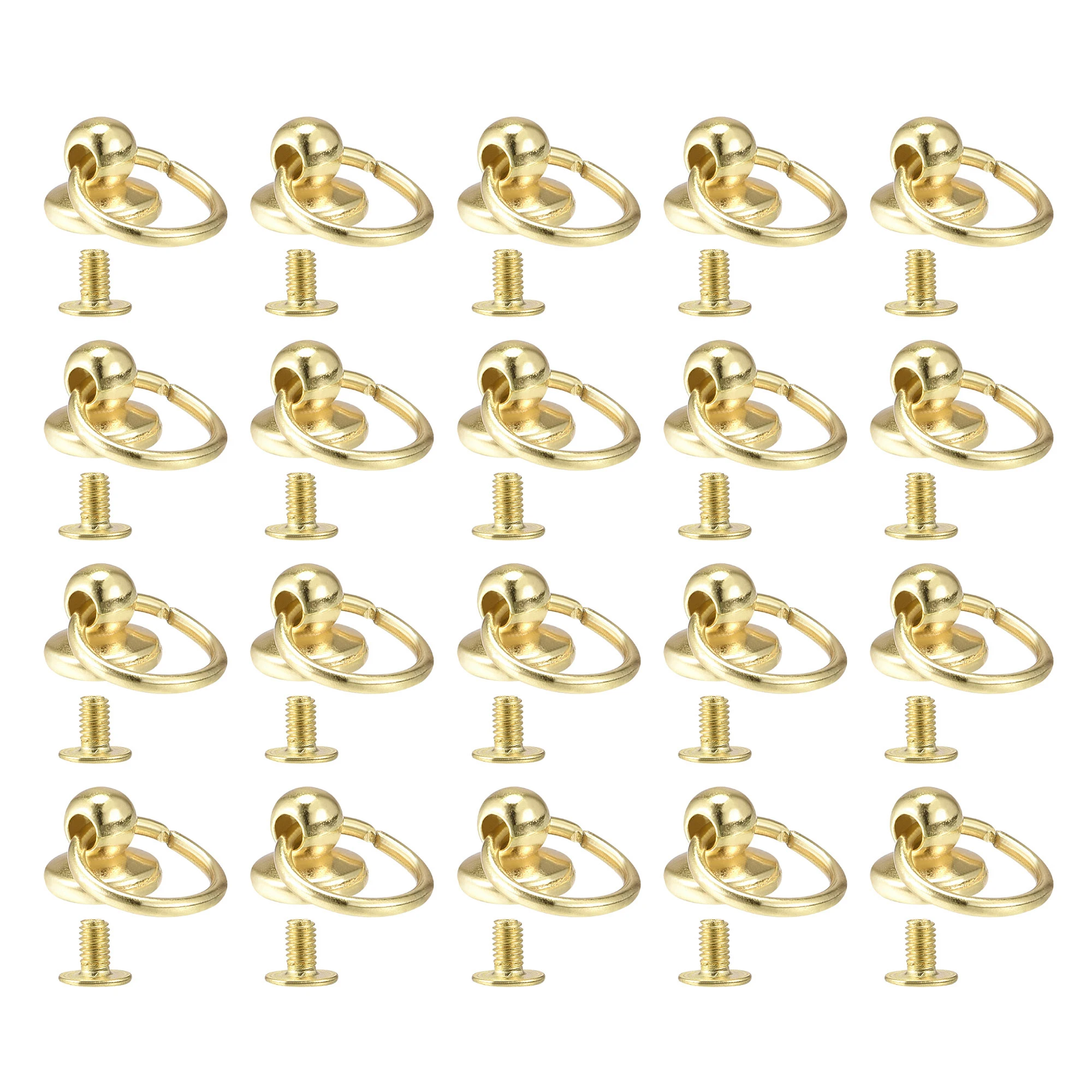 Uxcell 0.5-inch O-Ring Button Stud Rivets Screw Back Zinc Alloy Screws Rivet with Pull Ring Buckle Gold Tone 20 Pcs
Uxcell 0.5-inch O-Ring Button Stud Rivets Screw Back Zinc Alloy Screws Rivet with Pull Ring Buckle Gold Tone 20 Pcs
