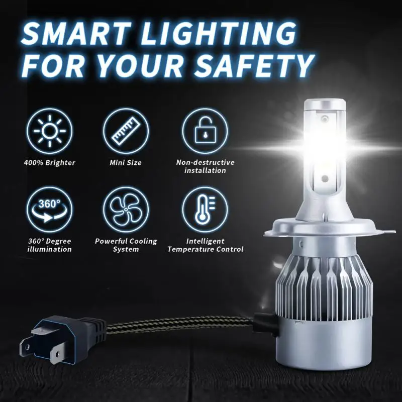 1PCS C6 LED Car Headlight H1 H3 H4 H7 LED Bulb H11 H13 9004 9005 9006 9007 Auto Front Lamp Fog Light 6000K 36W 3800LM Car Light
1PCS C6 LED Car Headlight H1 H3 H4 H7 LED Bulb H11 H13 9004 9005 9006 9007 Auto Front Lamp Fog Light 6000K 36W 3800LM Car Light