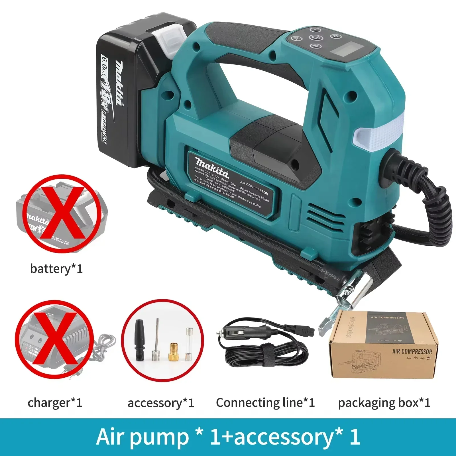 Makita DYS60 Беспроводной электрический насос для шин
Makita DYS60 Беспроводной электрический насос для шин