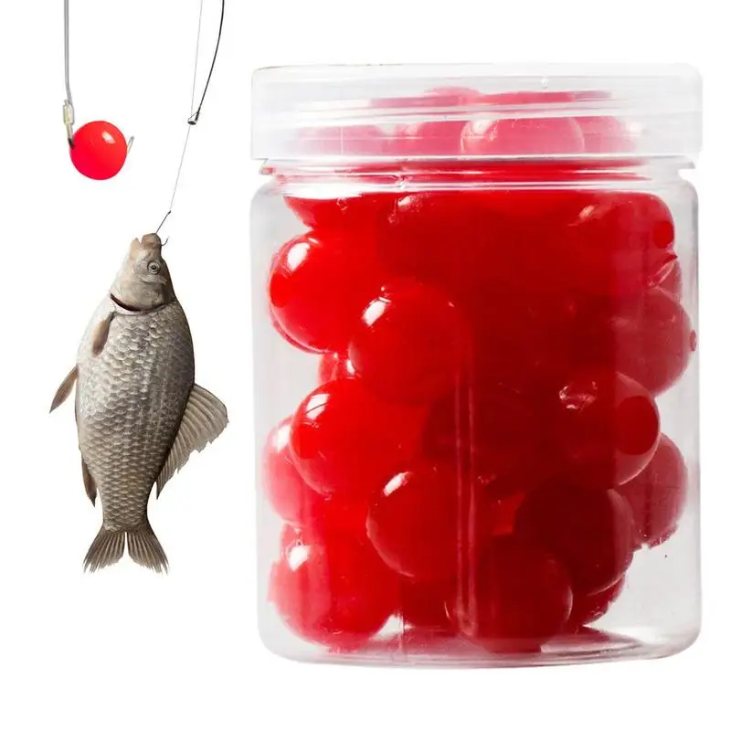 

Fishing Beads Freshwater Fishing Silicone Beads Fish Lure Floating Beads Float Bait Strawberry Flavor Corn Flavor For Beginner