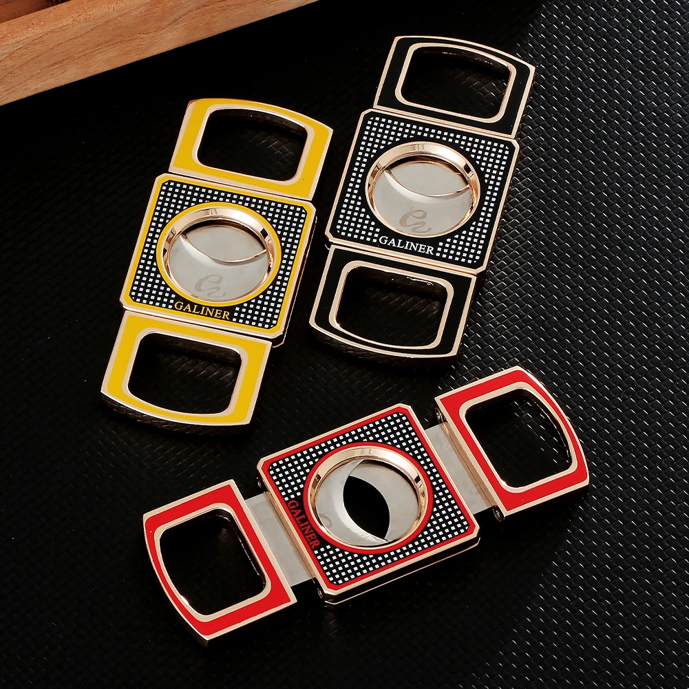 GALINER Luxury Cigar Cutter Professional Clipper Tobacco Cutting Guillotine Metal Safe Cut Cigar Knife Accessories
GALINER Luxury Cigar Cutter Professional Clipper Tobacco Cutting Guillotine Metal Safe Cut Cigar Knife Accessories