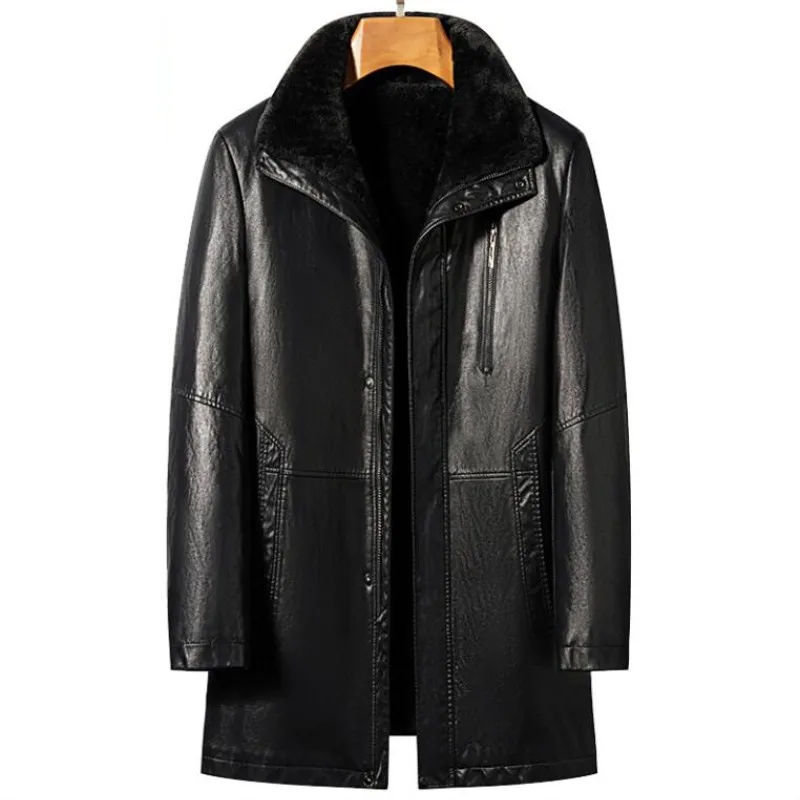2023 кожаная мужская кожаная куртка с отложным воротником осень-зима кожаная ветровка средней длины теплое меховое цельное пальто
2023 кожаная мужская кожаная куртка с отложным воротником осень-зима кожаная ветровка средней длины теплое меховое цельное пальто