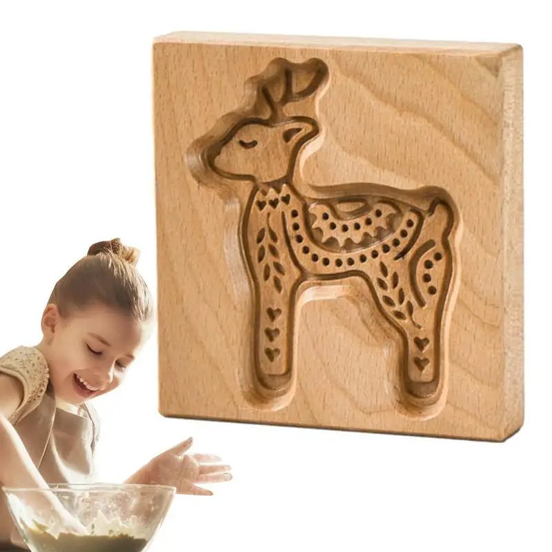 Wooden Cookie Mold DIY Reindeer Biscuit Mold Press Mooncake Press For Baking Decoration Kitchen Baking Mould Accessories Tools
Wooden Cookie Mold DIY Reindeer Biscuit Mold Press Mooncake Press For Baking Decoration Kitchen Baking Mould Accessories Tools