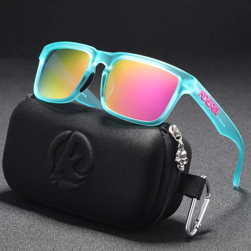 

Мужские и женские очки с поляризацией KDEAM, брендовые солнцезащитные очки квадратной формы, 30 цветов на выбор