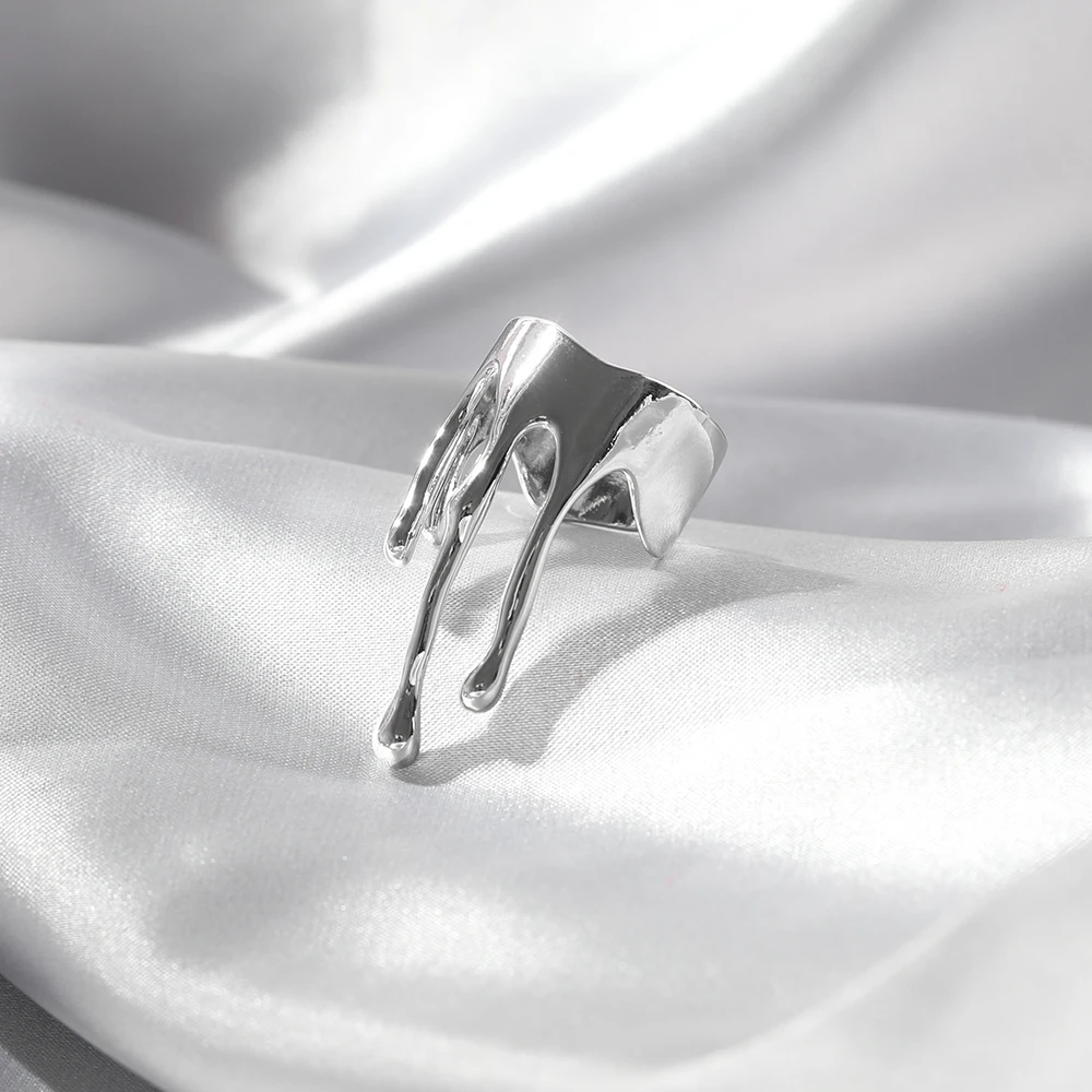 BEAUTY LAYER 2022 European And American Irregular Liquid Open Ring Female Cross-Border Ins Cold Wind Niche Design Ring Wholesale 
BEAUTY LAYER 2022 European And American Irregular Liquid Open Ring Female Cross-Border Ins Cold Wind Niche Design Ring Wholesale