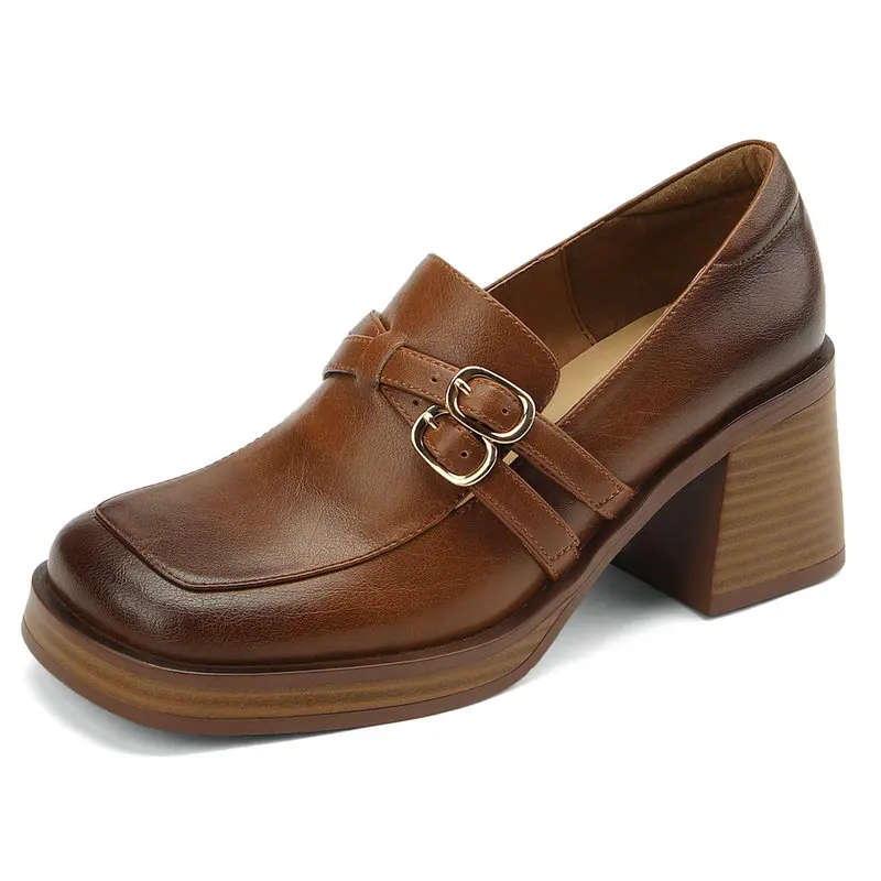 Fashion Genuine Leather Women Pumps Spring Autumn Office Ladies Thick High Heels Platform Working Casual Loafers Shoes Woman
Fashion Genuine Leather Women Pumps Spring Autumn Office Ladies Thick High Heels Platform Working Casual Loafers Shoes Woman