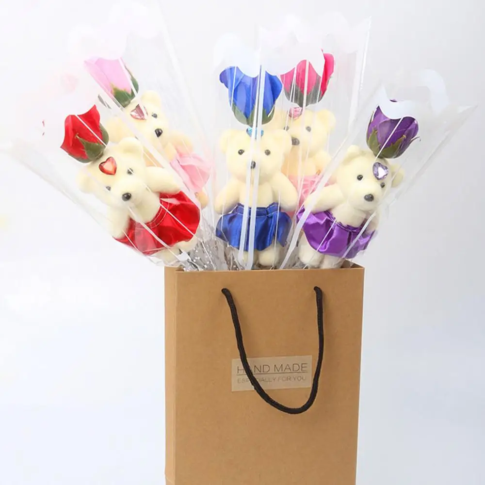 Kawaii Single Bear Artificial Flower Creative Soap Rose Flower Simulation Romantic Valentine's Day Birthday Gift Home Decoration
Kawaii Single Bear Artificial Flower Creative Soap Rose Flower Simulation Romantic Valentine's Day Birthday Gift Home Decoration