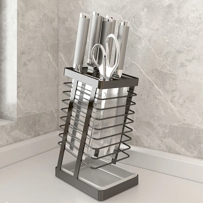 304 Stainless Steel Kitchen Knife Holder Storage rack Household drain table place vegetable knife holder storage rack
304 Stainless Steel Kitchen Knife Holder Storage rack Household drain table place vegetable knife holder storage rack