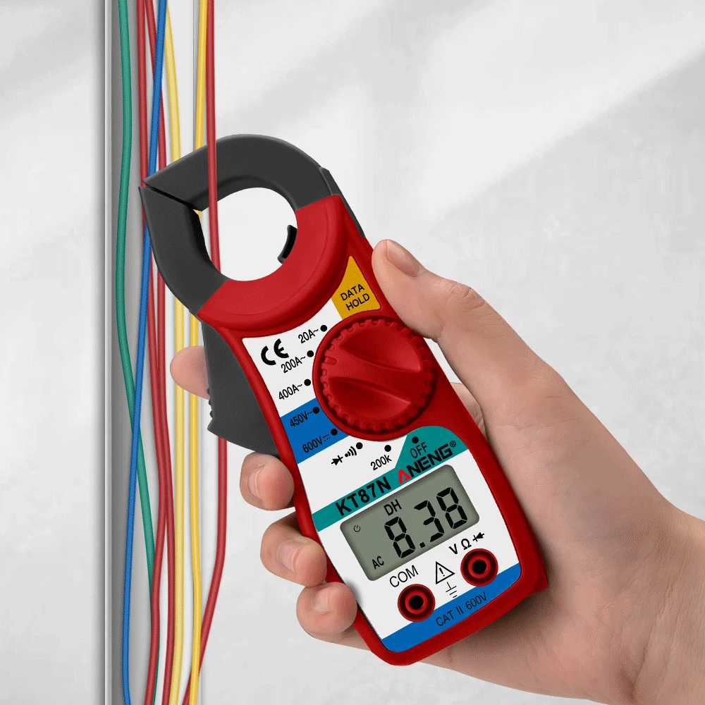 KT87N Digital Multimeter Amper Clamp Meter Current Clamp Pincers AC/DC Current Voltage Tester frequency counter Power Meter Test
KT87N Digital Multimeter Amper Clamp Meter Current Clamp Pincers AC/DC Current Voltage Tester frequency counter Power Meter Test