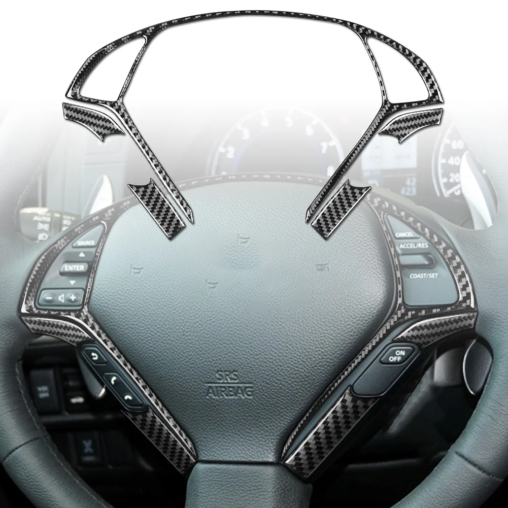 Carbon Fiber Stickers For INFINITI G37 2010-13 Black Steering Wheel Interior Trim Sticker Set Dashboard Accessories
Carbon Fiber Stickers For INFINITI G37 2010-13 Black Steering Wheel Interior Trim Sticker Set Dashboard Accessories