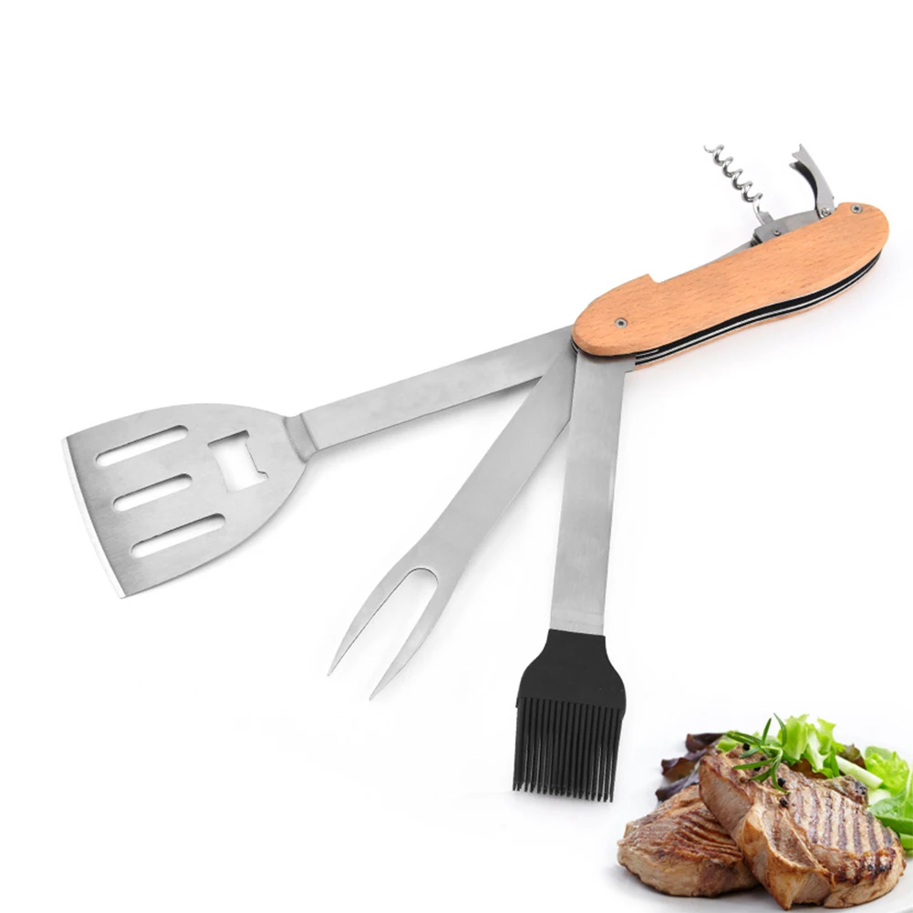 2022 New Hot Sale BBQ Tool Set 5 In 1 Multifunction Foldable Spatula Brush Fork Bottle Opener Camping Outdoor Cooking Tools
2022 New Hot Sale BBQ Tool Set 5 In 1 Multifunction Foldable Spatula Brush Fork Bottle Opener Camping Outdoor Cooking Tools