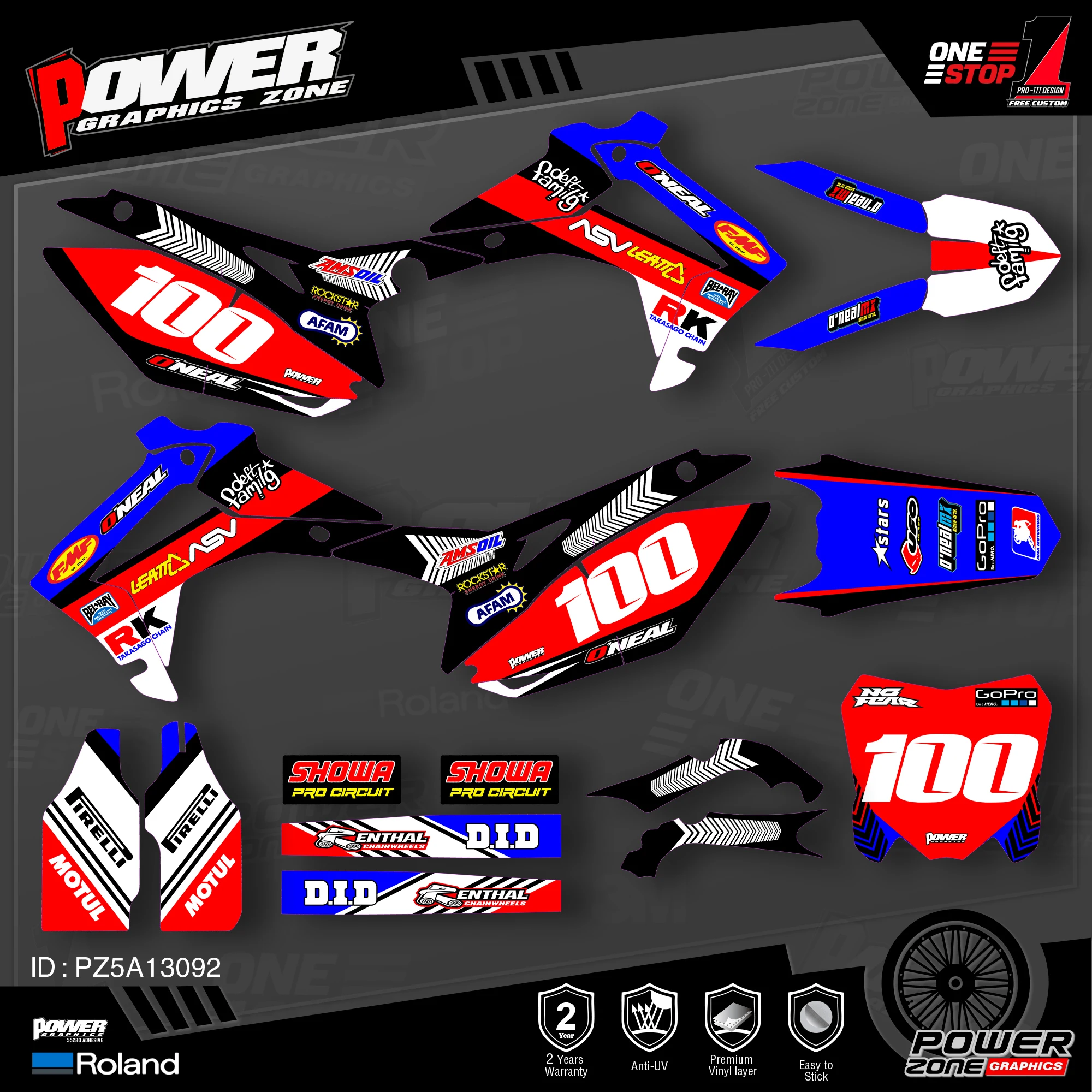 PowerZone Custom Team Graphics Backgrounds Decals 3M Stickers Kit For HONDA 2014-2017 CRF250R 2013-2016 CRF450R 092
PowerZone Custom Team Graphics Backgrounds Decals 3M Stickers Kit For HONDA 2014-2017 CRF250R 2013-2016 CRF450R 092