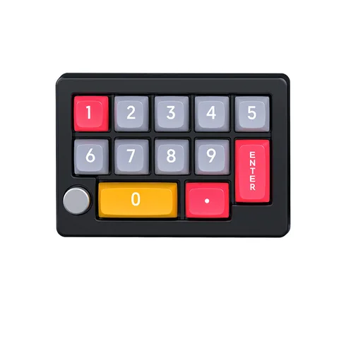 13 клавиш макро программируемая полностью Горячая переключение механический переключатель 7 цветов RGB светильник игровая мини-клавиатура