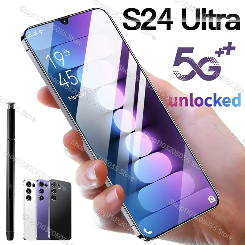 

s24 ultra Smart phone 7.0HD telefone 6800mAh unlocked NFC 16GB+1TB Cell phones Camera 5G Unlock Mobile Phones Global Version