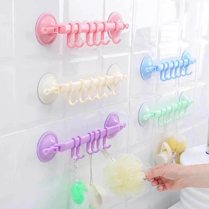 Wholesale 1Pc Bathroom Organizer Adjustable 6 Hooks Double Suction Cup Towel Hanger Rack Hanging Shelves Shelf Organizer Shelves
Wholesale 1Pc Bathroom Organizer Adjustable 6 Hooks Double Suction Cup Towel Hanger Rack Hanging Shelves Shelf Organizer Shelves