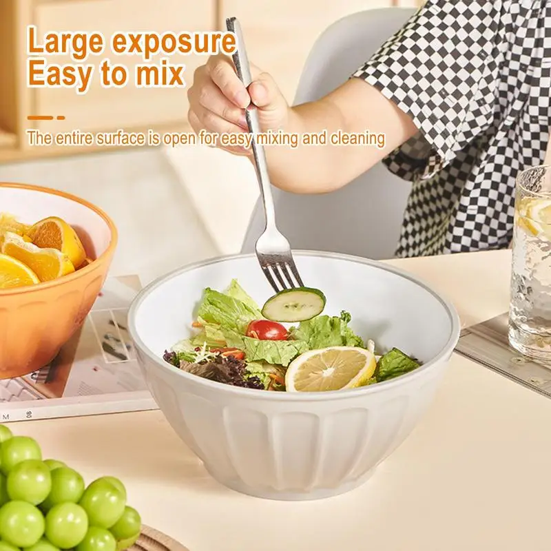 

Salad Bowl Round Pasta Bowls 46oz Serving Container Bowls For Soup Salad Cereal Pasta Yogurt Dishwasher Safe Bowls