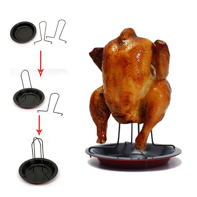 Non-stick Chicken Roaster Rack Carbon Steel dish Barbecue Fork Bake Pan BBQ Tools Accessories cooking tools outdoor
Non-stick Chicken Roaster Rack Carbon Steel dish Barbecue Fork Bake Pan BBQ Tools Accessories cooking tools outdoor