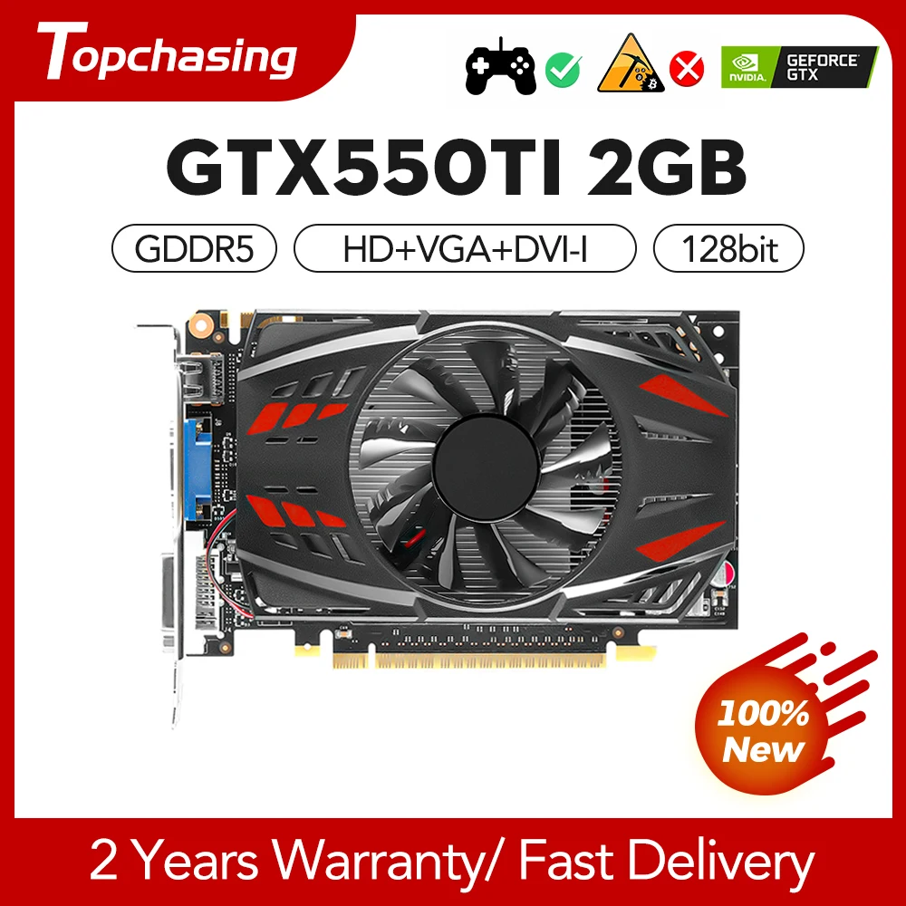 

GTX550Ti видеокарта PCI-E 2,0 X16 2 ГБ GDDR5 128 бит HD VGA DVI-I видеокарты для NVIDIA GeForce GTX 550Ti 2G бит