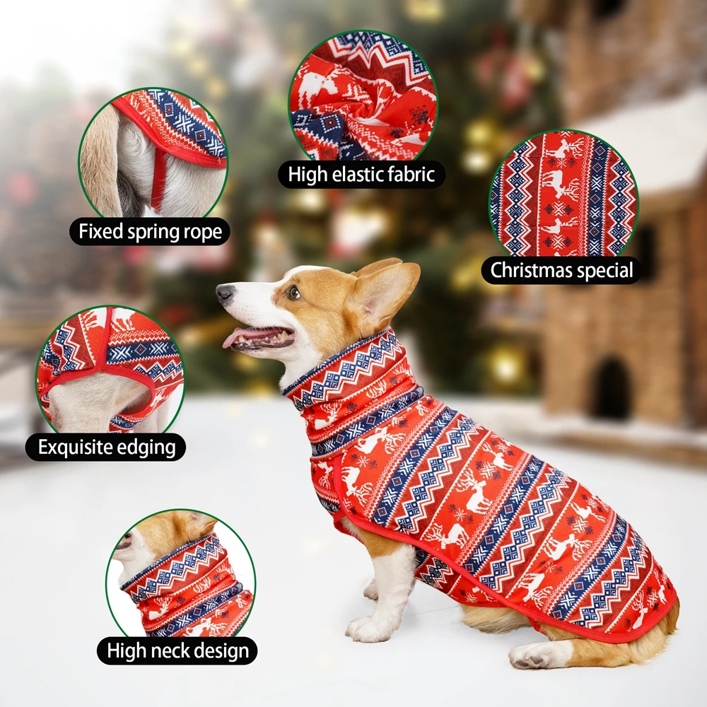Christmas Dog Clothes Vest Soft Comfortabl Pullover Pet Jumpsuit Dog Pajamas for Small Large Dogs Warm French Bulldog Clothes
Christmas Dog Clothes Vest Soft Comfortabl Pullover Pet Jumpsuit Dog Pajamas for Small Large Dogs Warm French Bulldog Clothes