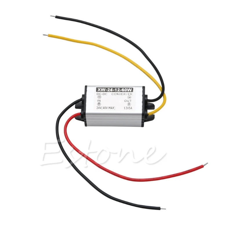 Преобразователь постоянного тока 24 В в 12 В 5A 60 Вт, автомобильный преобразователь напряжения, повышающий адаптер питания постоянного тока 
Преобразователь постоянного тока 24 В в 12 В 5A 60 Вт, автомобильный преобразователь напряжения, повышающий адаптер питания постоянного тока