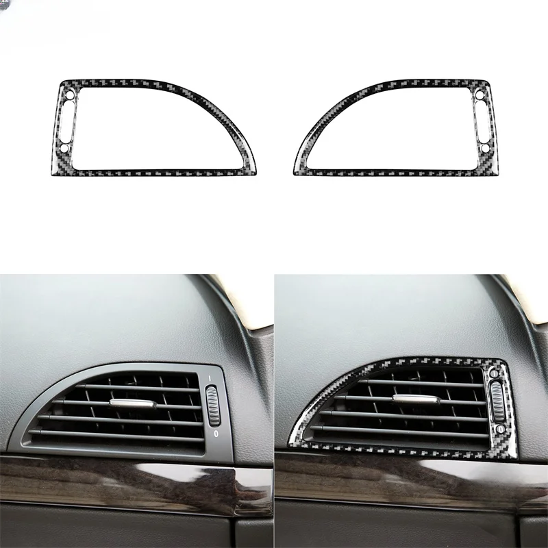 For BMW 6 Series E63 E64 2004-2010 Black Carbon Fiber Stickers Both Side Air Vent Outlet Frame Trim Interior Car Accessories
For BMW 6 Series E63 E64 2004-2010 Black Carbon Fiber Stickers Both Side Air Vent Outlet Frame Trim Interior Car Accessories