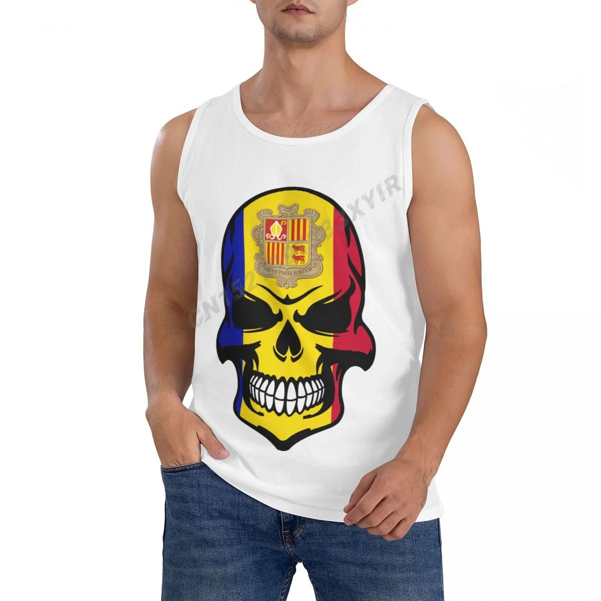 Мужская майка с круглым вырезом, без рукавов
Мужская майка с круглым вырезом, без рукавов