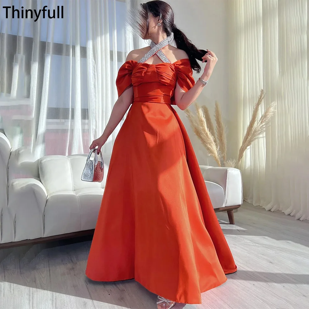 Thinyfull Orange A Line Evening Dresses Halter Beading Lace Up Party Gown Prom Dress Celebrate Formal Occasion Dresses for Women
Thinyfull Orange A Line Evening Dresses Halter Beading Lace Up Party Gown Prom Dress Celebrate Formal Occasion Dresses for Women