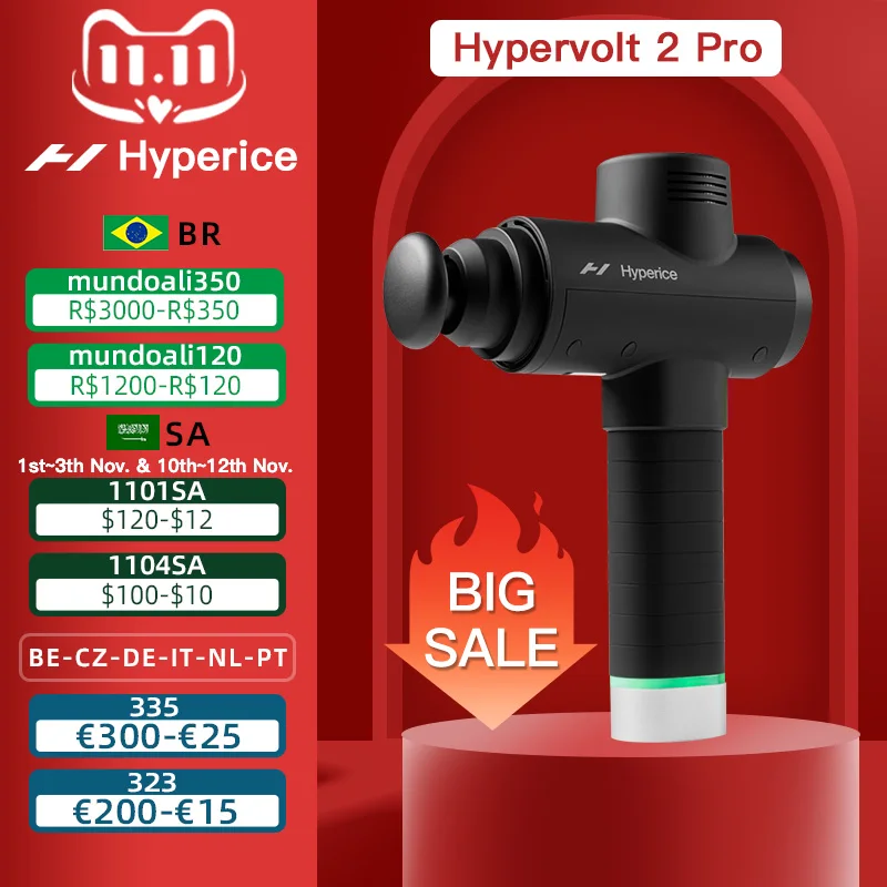 Hyperice Brand New Hypervolt 2 Pro Massage Gun 5 speeds of percussion Support Bluetooth 5 Head attachments Therapy Gun
Hyperice Brand New Hypervolt 2 Pro Massage Gun 5 speeds of percussion Support Bluetooth 5 Head attachments Therapy Gun