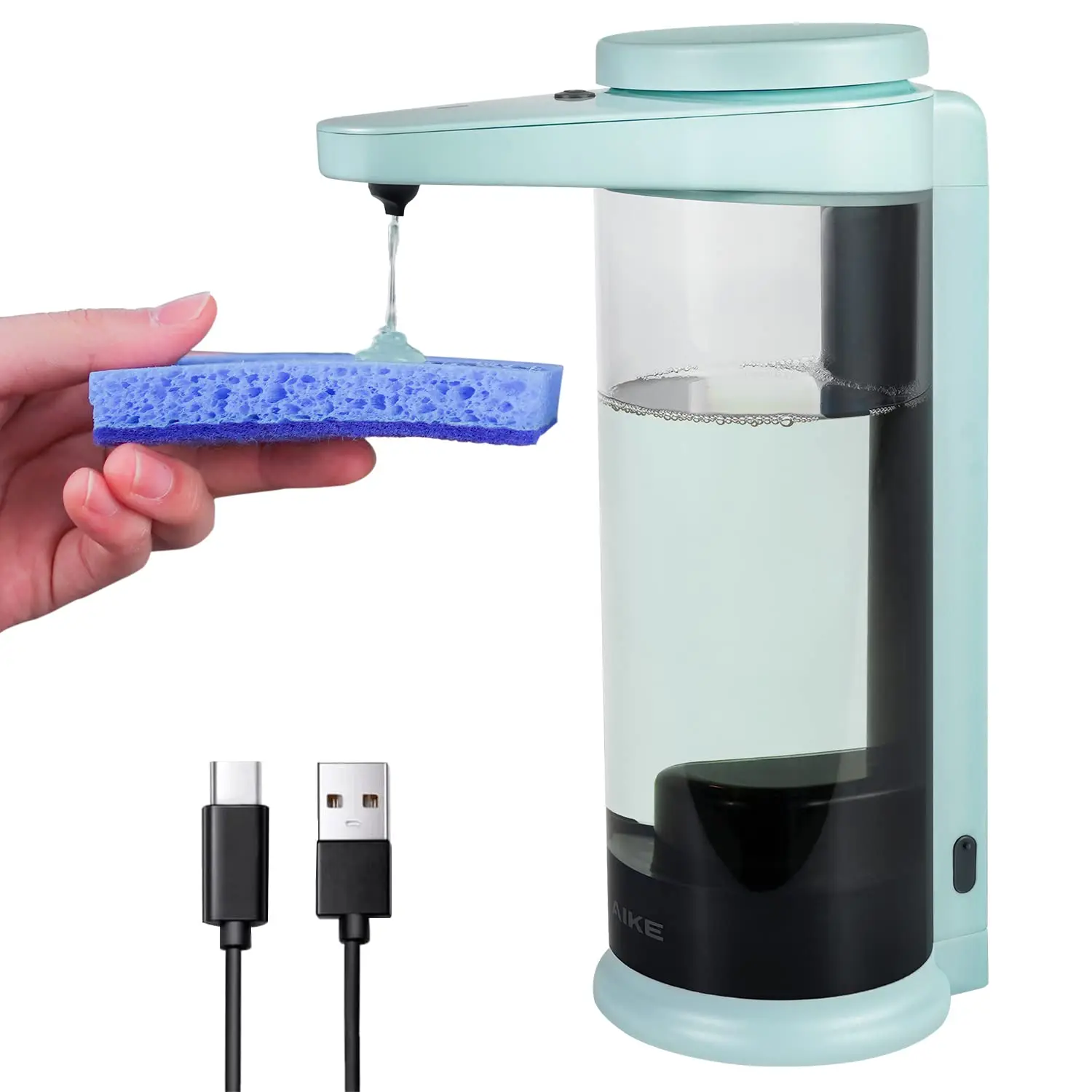 500ml/17oz Touch-Free Automatic Soap Dispenser for Kitchen ,Rechargeable,Model AK1335,Aqua Blue
500ml/17oz Touch-Free Automatic Soap Dispenser for Kitchen ,Rechargeable,Model AK1335,Aqua Blue