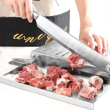 LIJAYO Commercial Manual Frozen Chicken Duck Fish Slicer Bone Cutting Tool Stainless Steel Minced Lamb Bone Meat Cutter